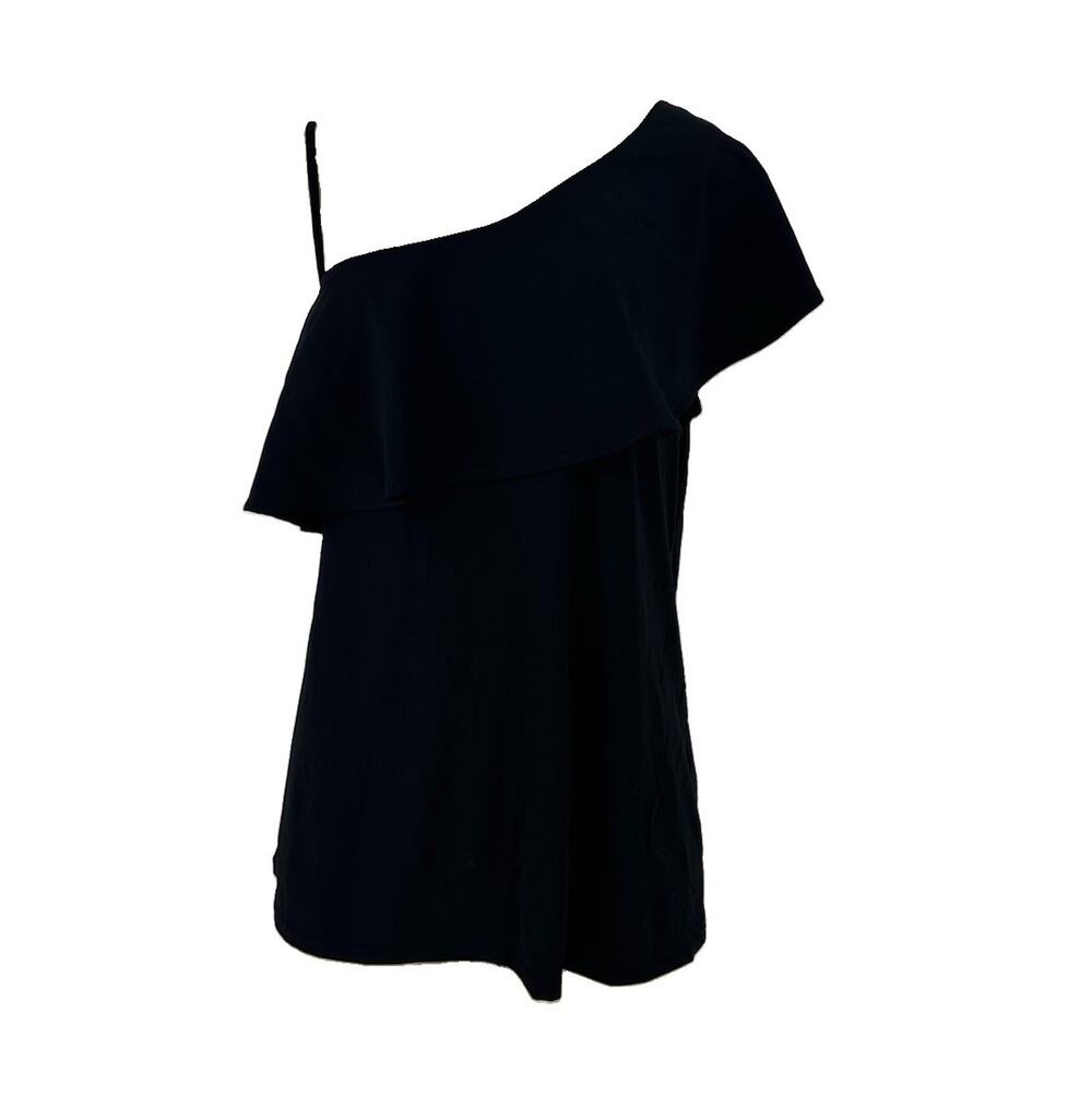 NEW Banana Republic Large Women Black One Shoulder Pullover Top B16v